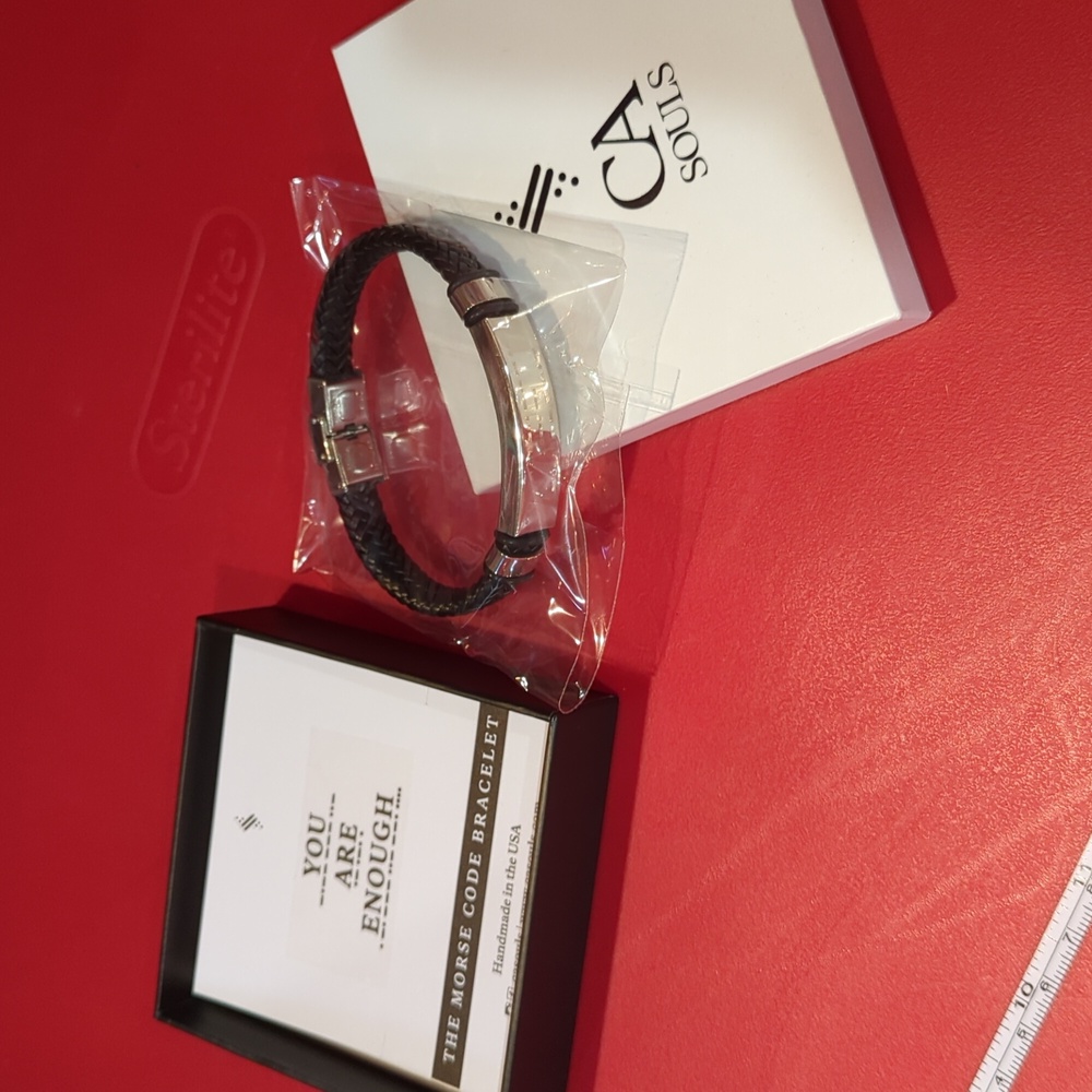 CA Souls "You are enough" The Morse Code Bracelet NEW in Box
